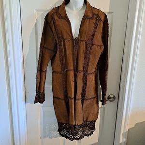 Vintage static leather coat